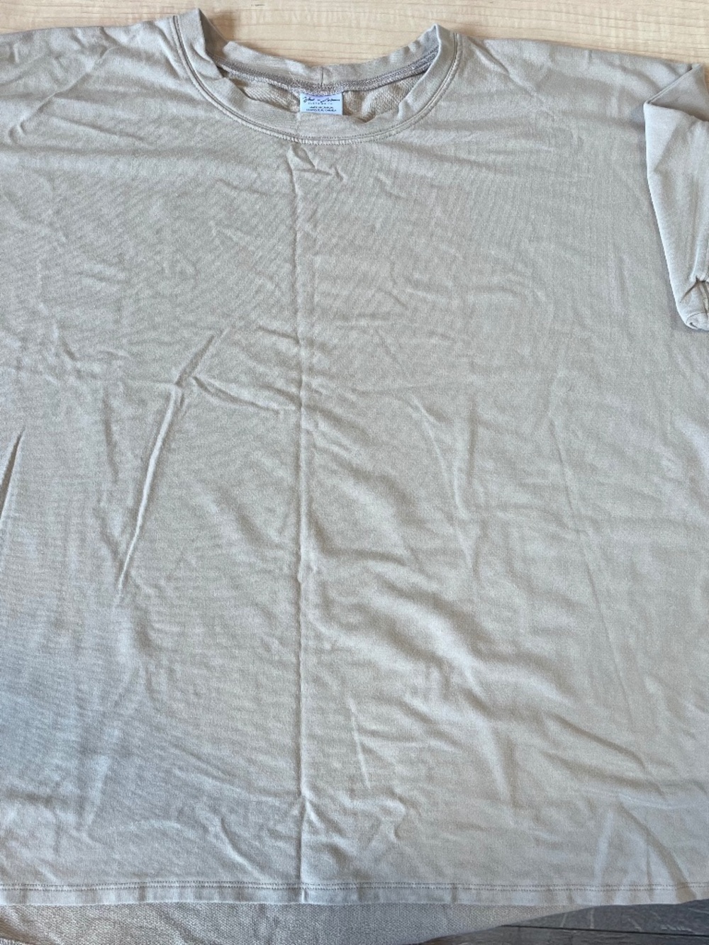 jax and lennon oversized beige t-shirt